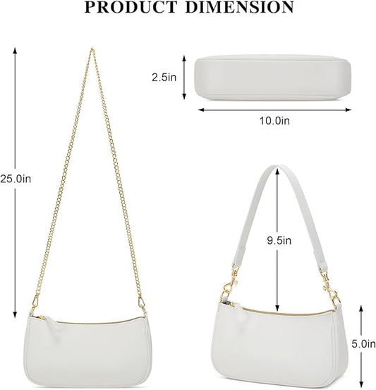 Bee in the bag Women White Vegan Leather Small Shoulder Bag