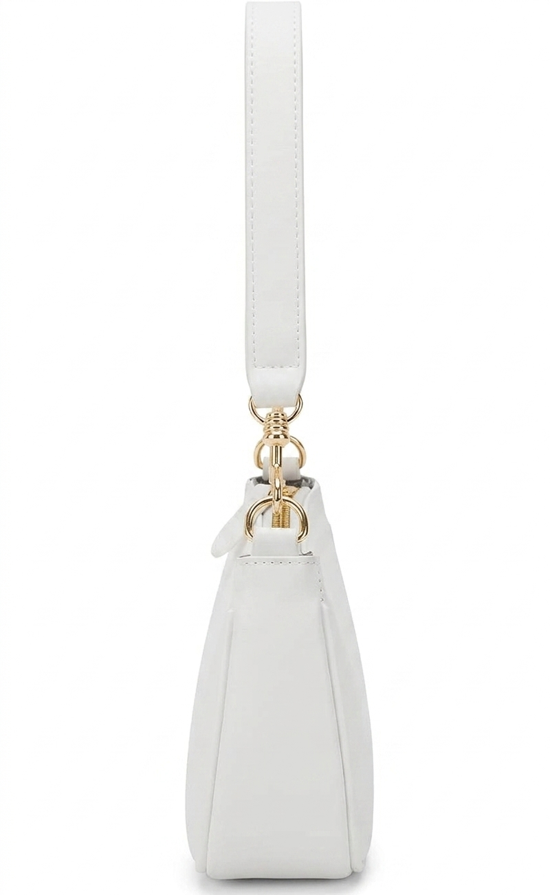 Bee in the bag Women White Vegan Leather Small Shoulder Bag