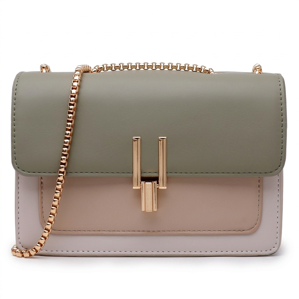 Bee in the bag Women Green  Leather Crossbody Handbag