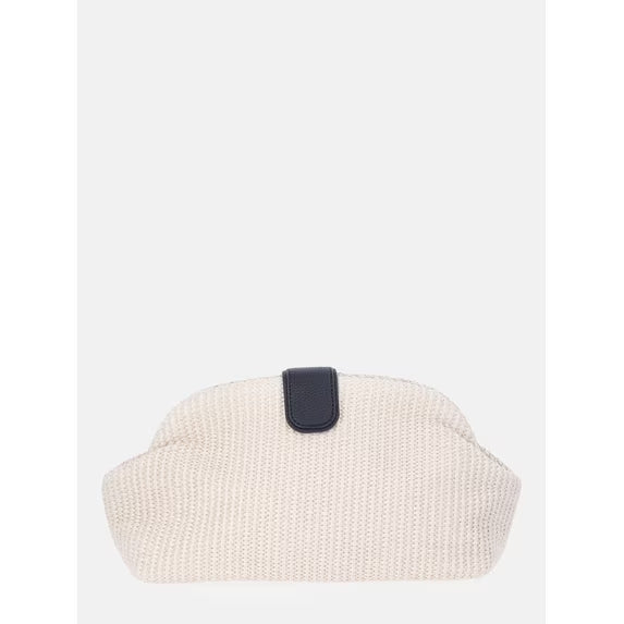 Bee in the bag Women Straw Woven Textured Clutch Bag