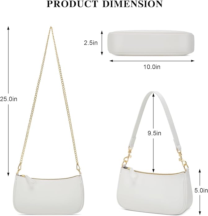 Bee in the bag Women White Vegan Leather Small Shoulder Bag