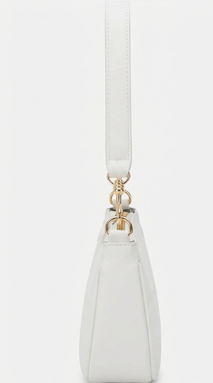 Bee in the bag Women White Vegan Leather Small Shoulder Bag